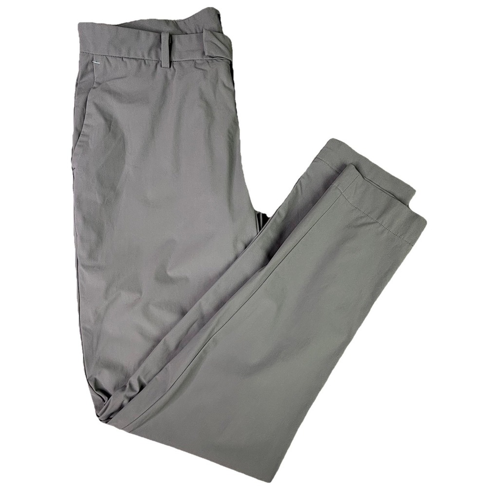 Peter Millar Crown Crafted Performance Stretch Pants Men 36x32 Golf Gray Wicking